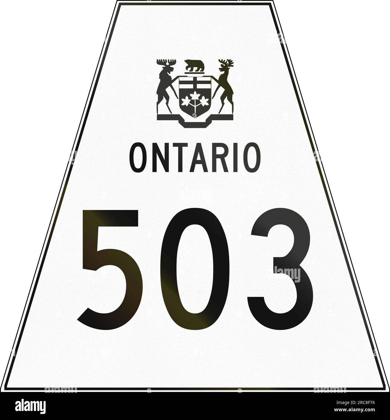 Scudo autostradale canadese dell'autostrada Ontario numero 503. Foto Stock