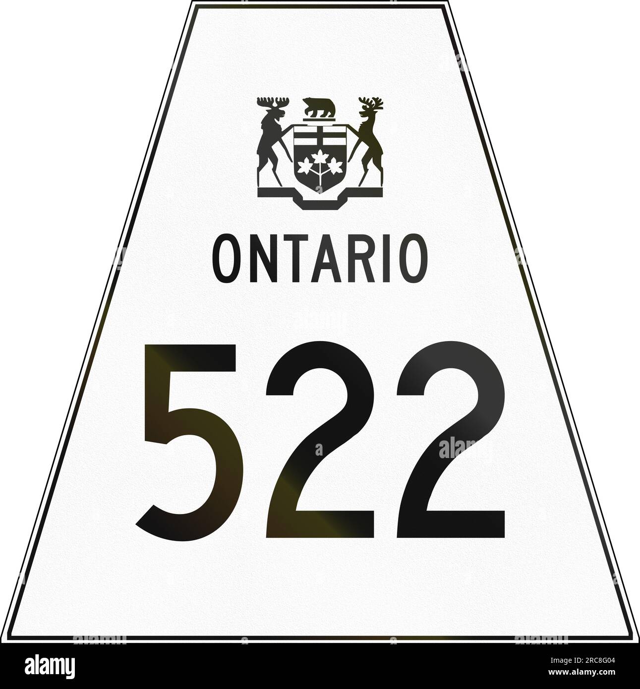 Scudo autostradale canadese dell'autostrada Ontario numero 522. Foto Stock