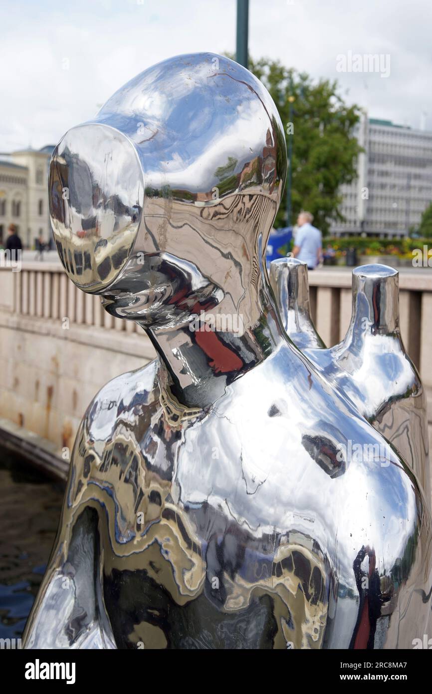 The Diver, Piazza del Municipio, Oslo, Norvegia Foto Stock