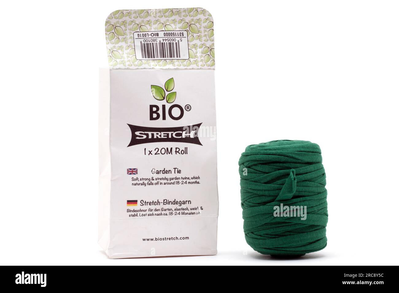 Cravatta da giardino Bio Stretch da 1-20 metri per picchiare le piante Foto Stock