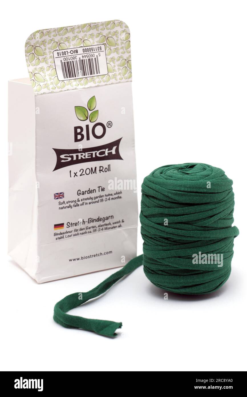 Cravatta da giardino Bio Stretch da 1-20 metri per picchiare le piante Foto Stock