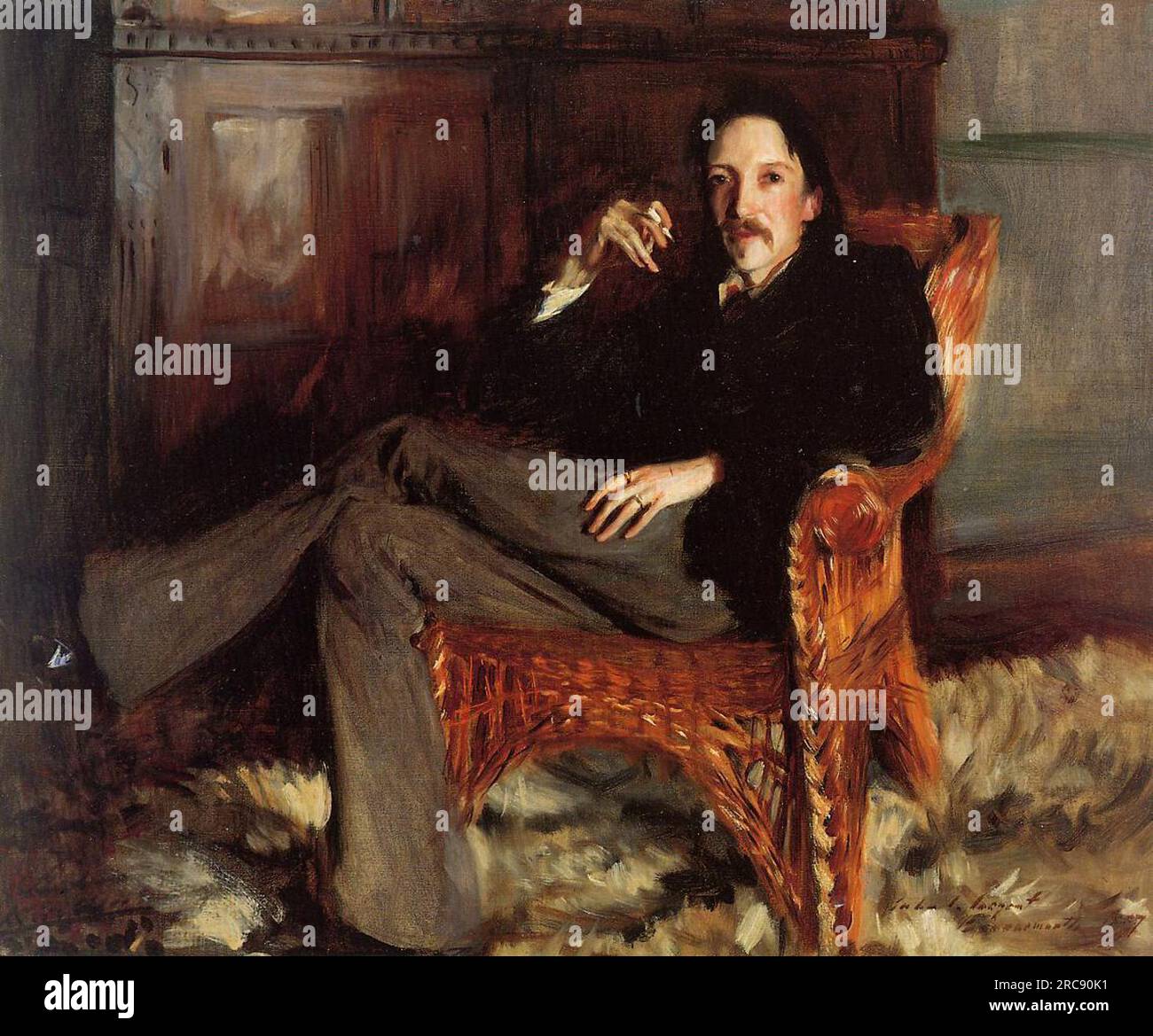 Robert Louis Stevenson 1887 di John Singer Sargent Foto Stock