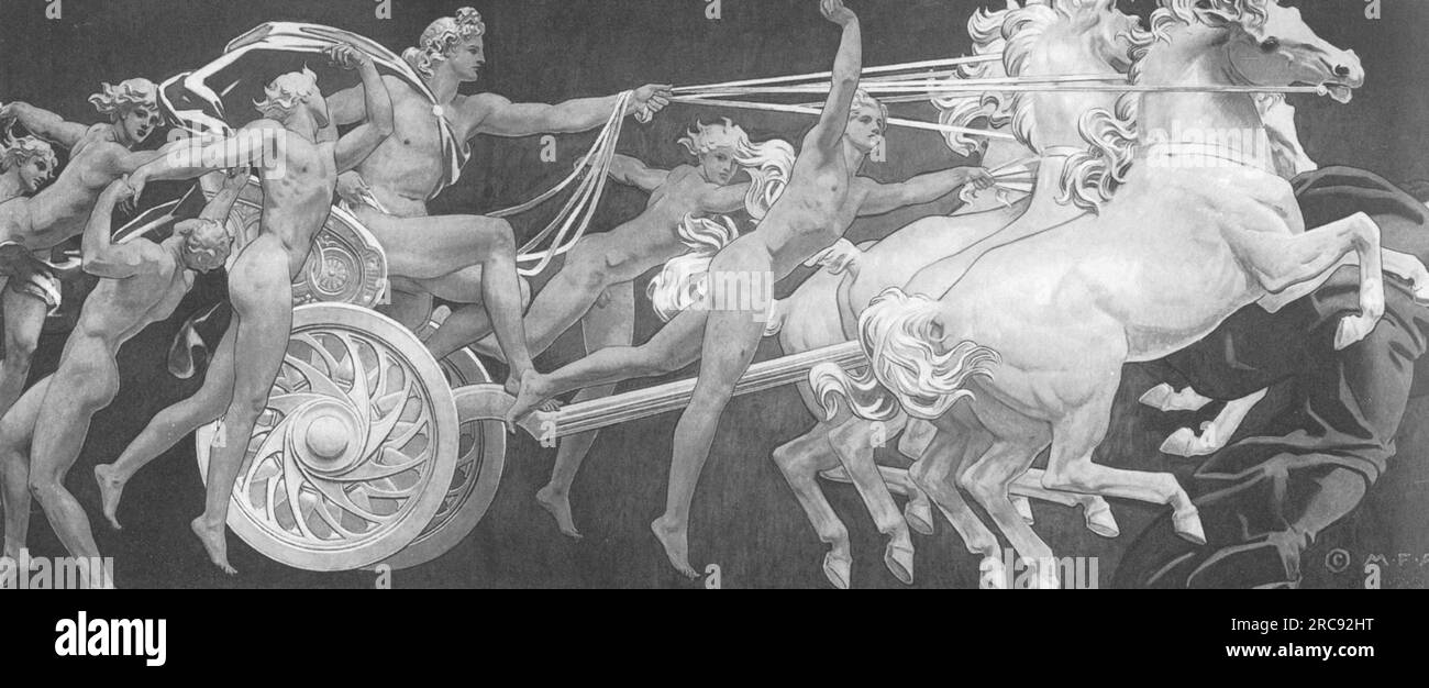 Apollo in His Chariot with the Hours 1925 di John Singer Sargent Foto Stock