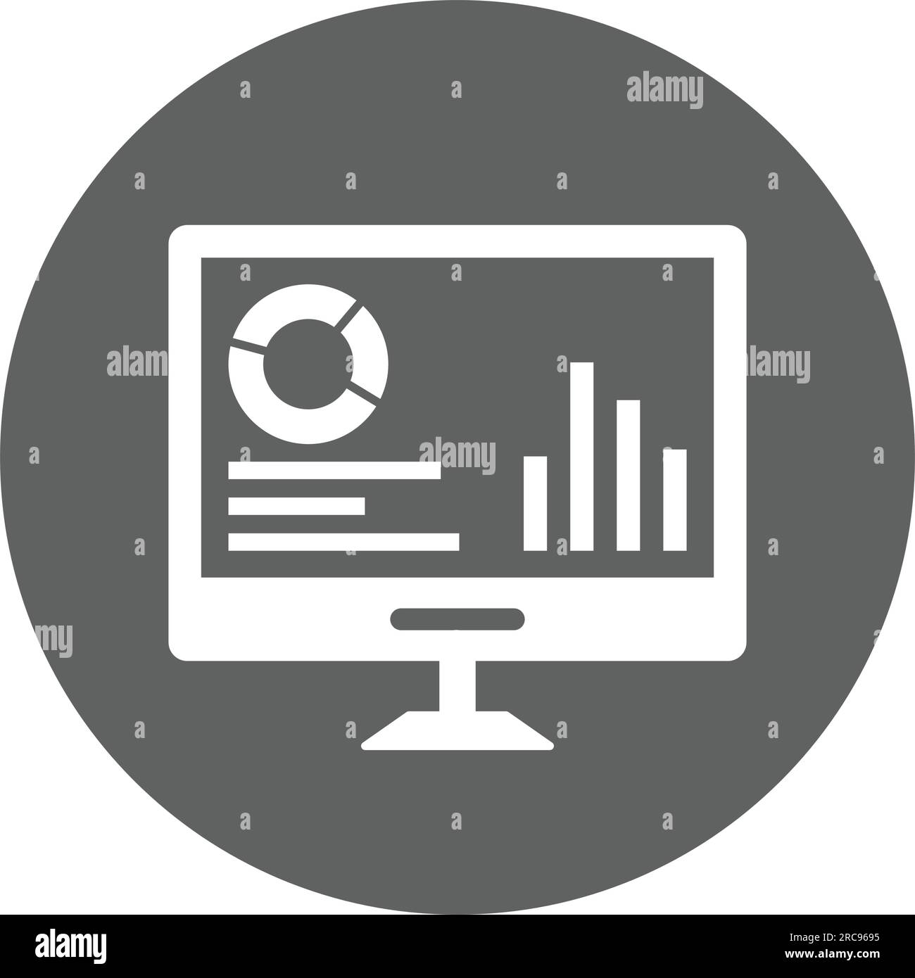 Icona Web Analytics. Uso commerciale, file stampati e presentazioni, materiali promozionali, Web o qualsiasi tipo di progetto. Illustrazione Vettoriale