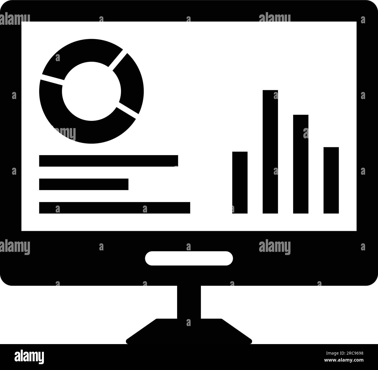 Icona Web Analytics. Uso commerciale, file stampati e presentazioni, materiali promozionali, Web o qualsiasi tipo di progetto. Illustrazione Vettoriale