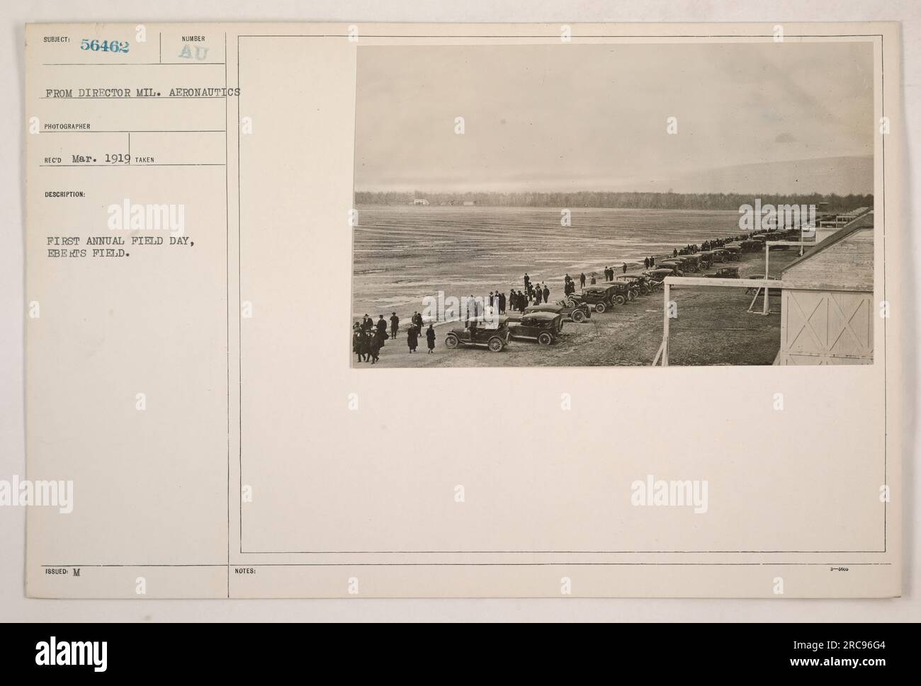 Immagine che mostra il primo Field Day annuale presso Eberts Field, BUCT 56462. Scattato dal fotografo del direttore dell'Aeronautica militare nel marzo 1919. La giornata sul campo fu un evento di raduno che comprendeva varie attività militari. Note sulla foto N/A. Foto Stock