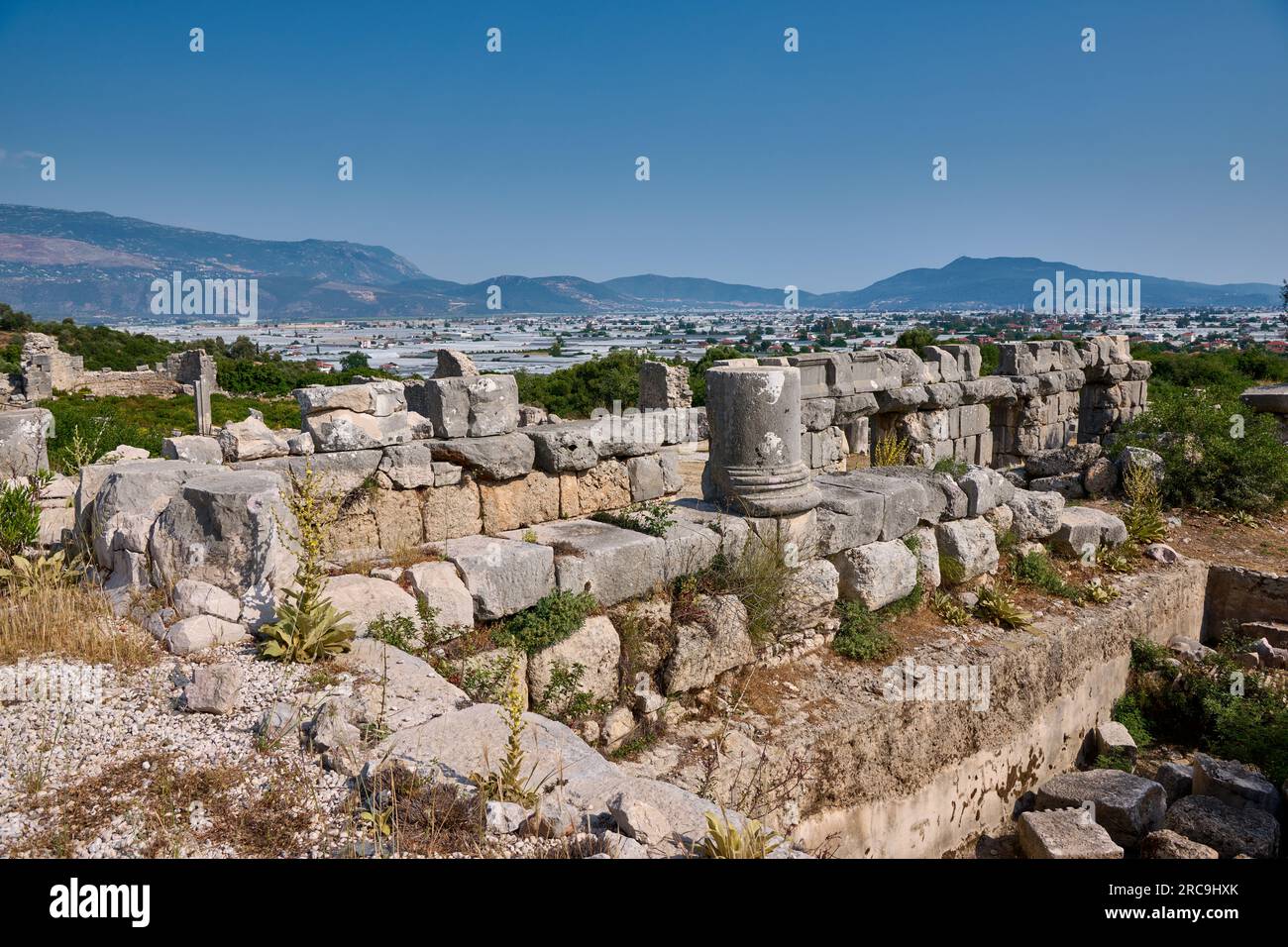 Ruinen der Kathedrale im antiken Xanthos, Tuerkei |rovine della cattedrale nell'antica Xanthos, Turchia| Foto Stock