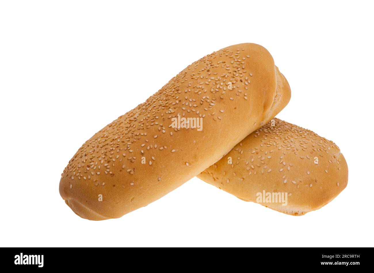 panino baguette isolato su sfondo bianco Foto Stock