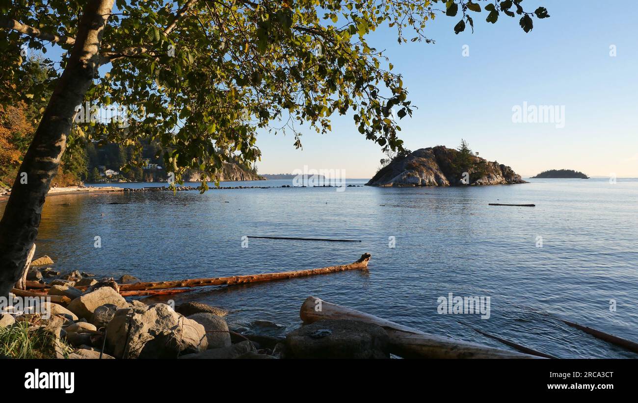 Stagione autunnale al Whytecliff Park, West Vancouver, British Columbia, Canada Foto Stock