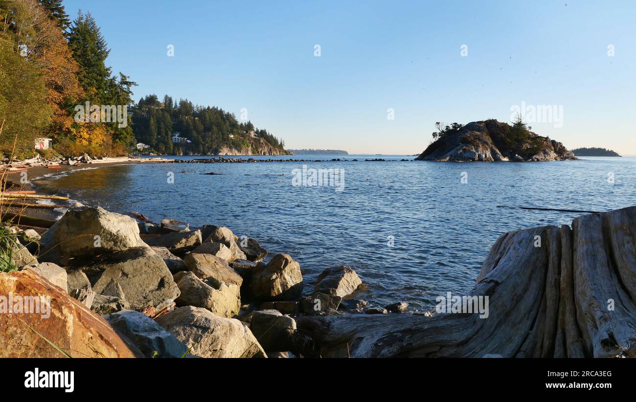 Stagione autunnale al Whytecliff Park, West Vancouver, British Columbia, Canada Foto Stock