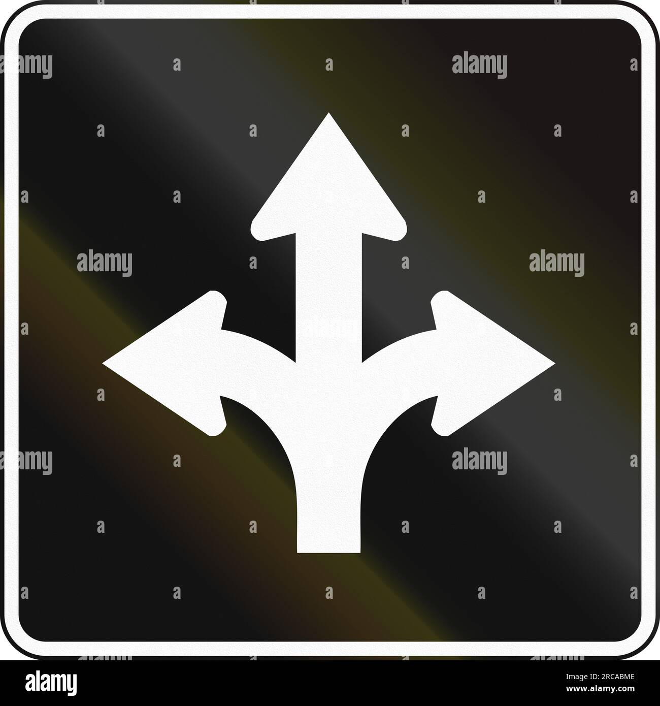Cartello di gestione corsia in Canada - corsia per tutte le direzioni. Questo segno è usato in Ontario. Foto Stock
