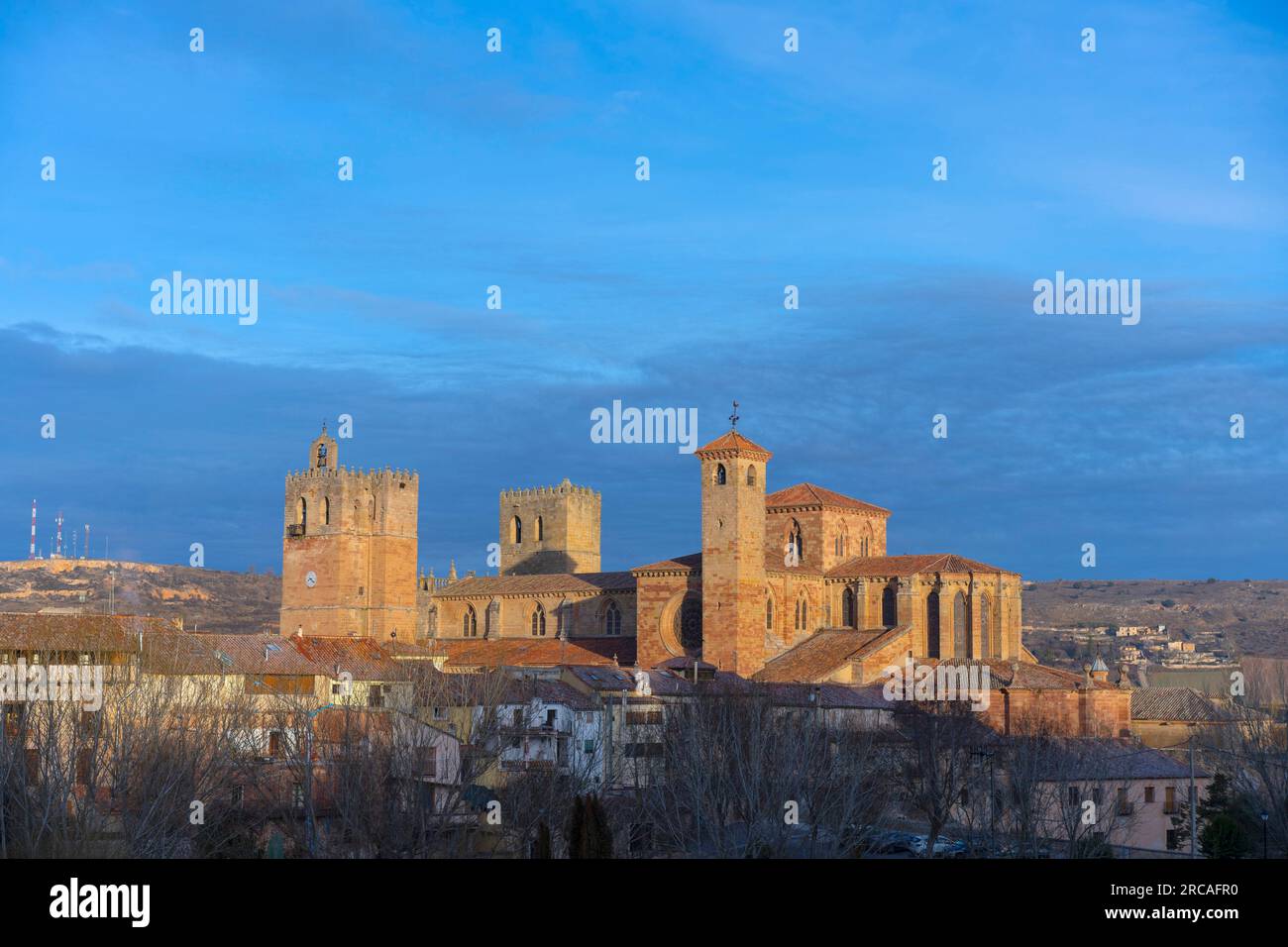 Cattedrale di Santa María la Mayor, Sigüenza, Guadalajara, Castiglia la Mancha, Spagna Foto Stock