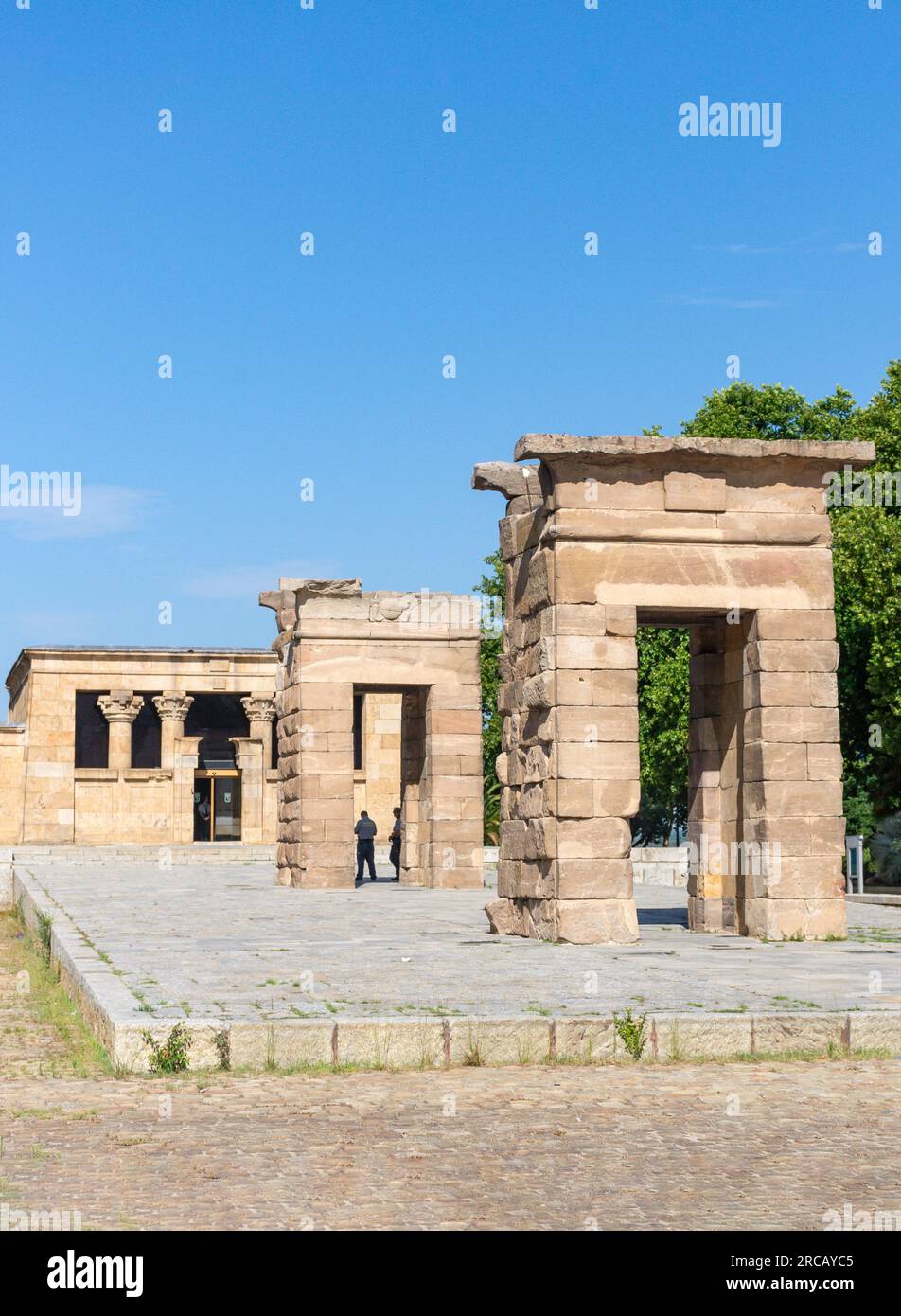 Tempio Eqyptiano di Debod, Parque de la Montaña, Centro, Madrid, Regno di Spagna Foto Stock