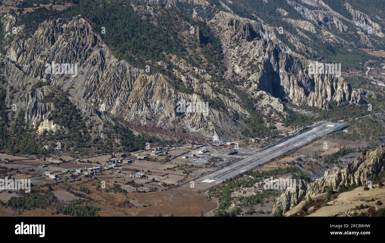 Aeroporto di Hongde, Nepal Foto Stock