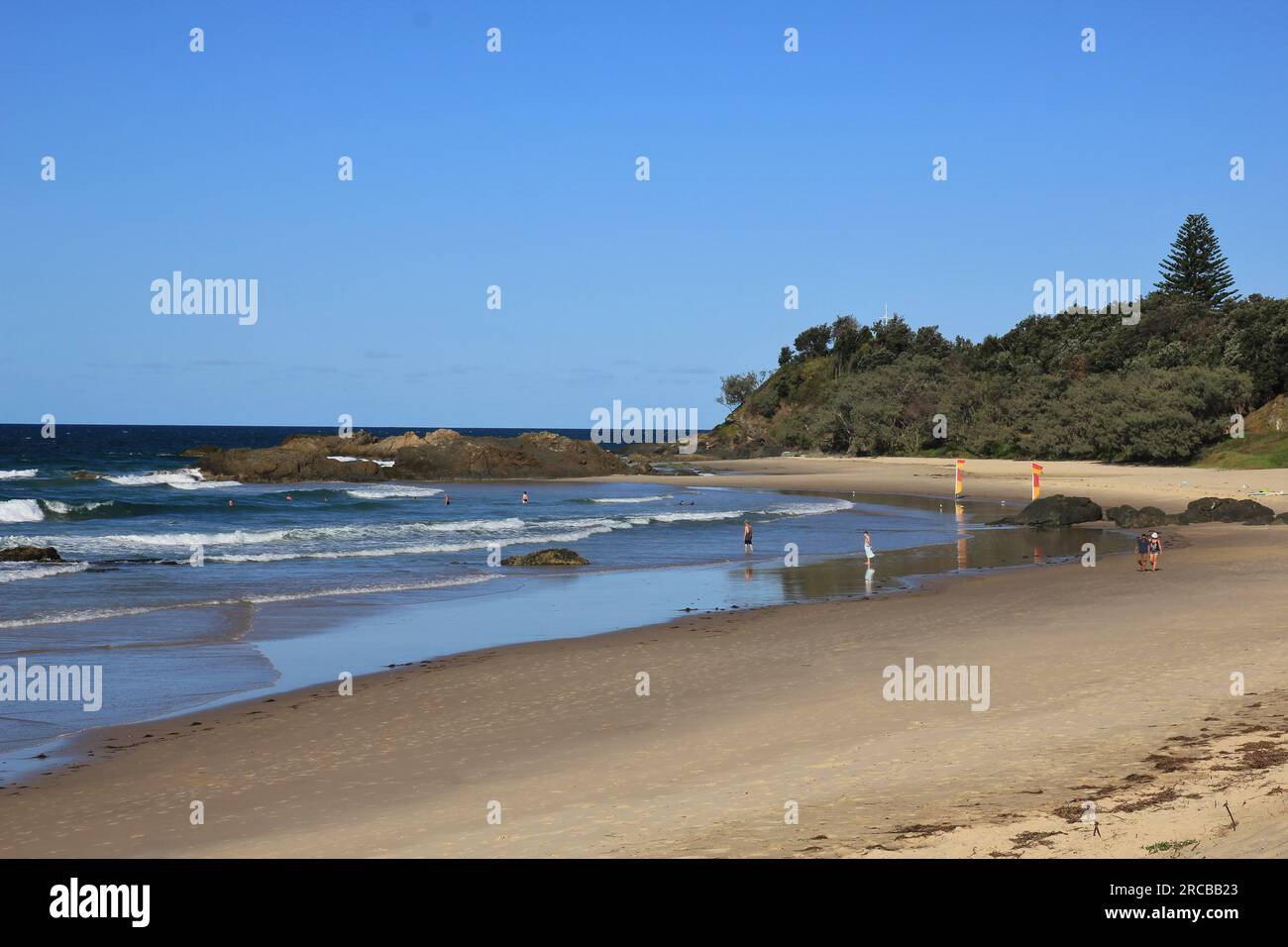 Spiaggia sabbiosa a Port Macquarie, Australia Foto Stock