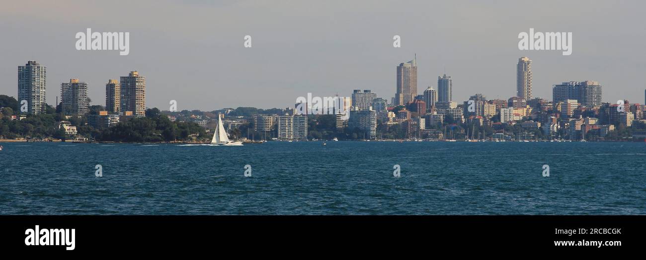 Case sulla costa australiana, Sydney Foto Stock