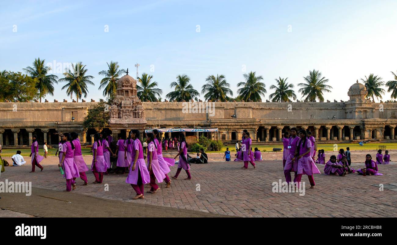 Brihadisvara Brihadeeswara Big Temple (X secolo) Thanjavur Tanjore, Tamil Nadu, India meridionale, India, Asia. Sito patrimonio dell'umanità dell'UNESCO Foto Stock