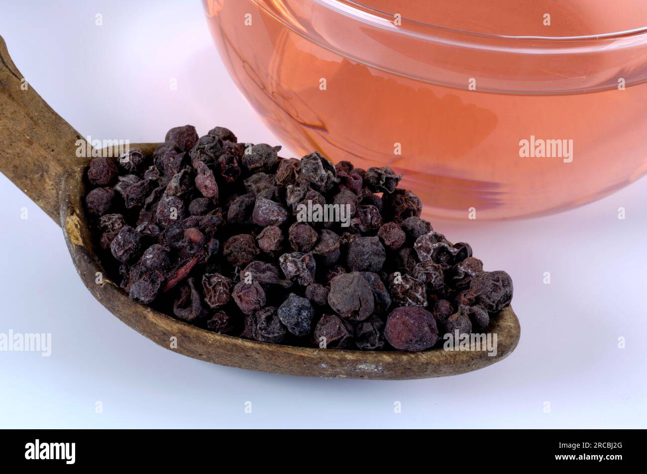 Tazza di tè Schisandra, uva a bacca, salviette cinesi, cinque frutti aromatizzati, cinque frutta aromatizzata, Albero di lime cinese (Schisandra chinensis), China Berry Foto Stock