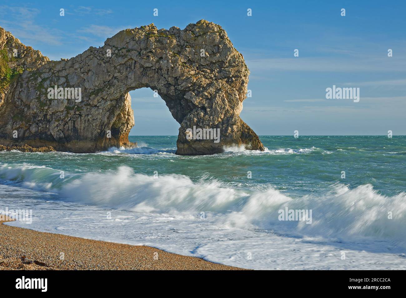Arco Durdle Door sulla Jurassic Coast del Dorset Foto Stock