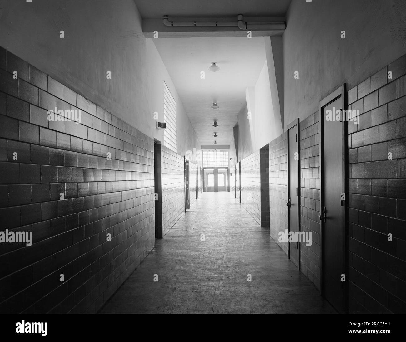 Corridoio scolastico, Greenbelt, Maryland, USA, Arthur Rothstein, STATI UNITI Farm Security Administration, gennaio 1938 Foto Stock