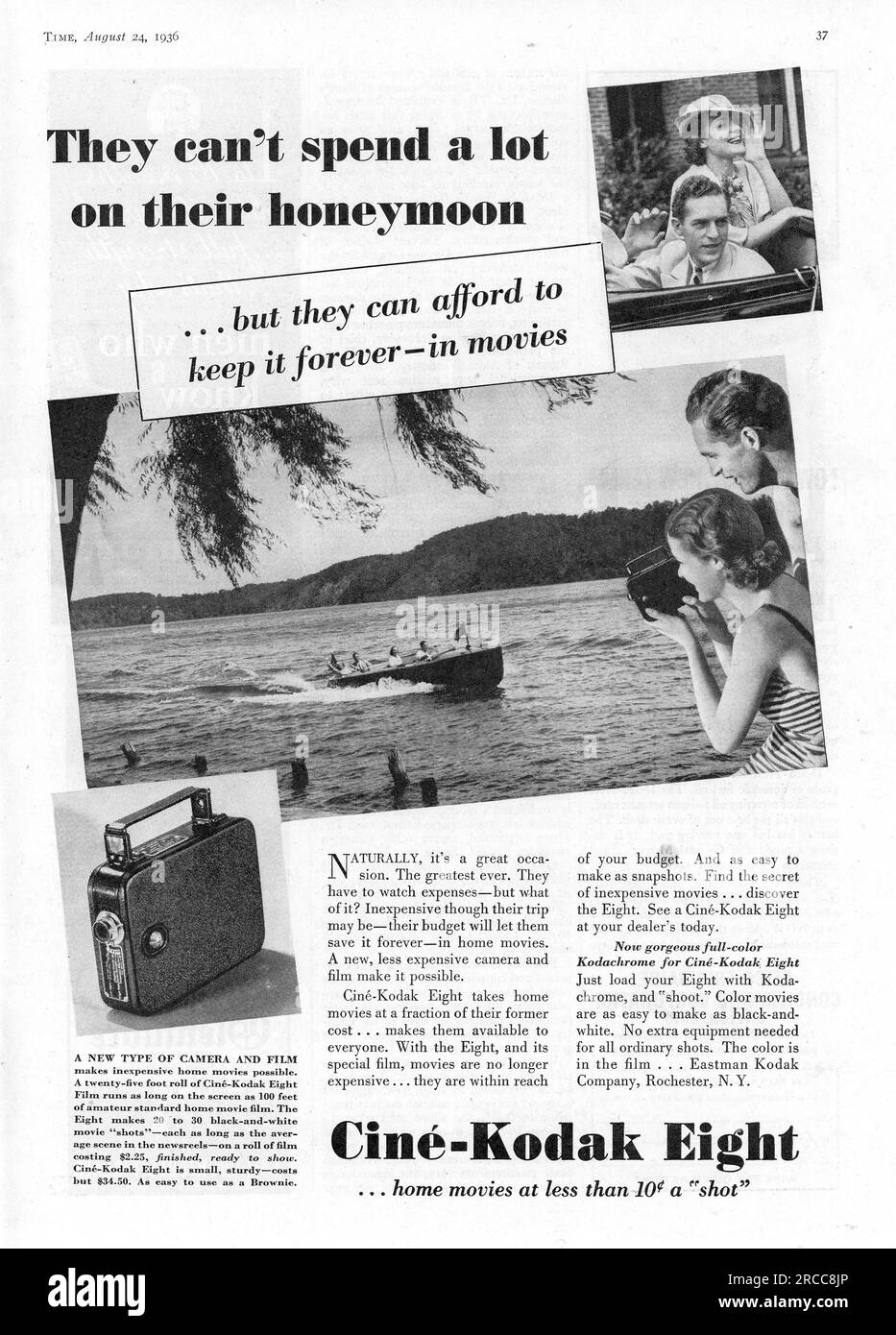 Vintage Time Magazine 24 agosto 1936 Issue Advert, USA Foto Stock