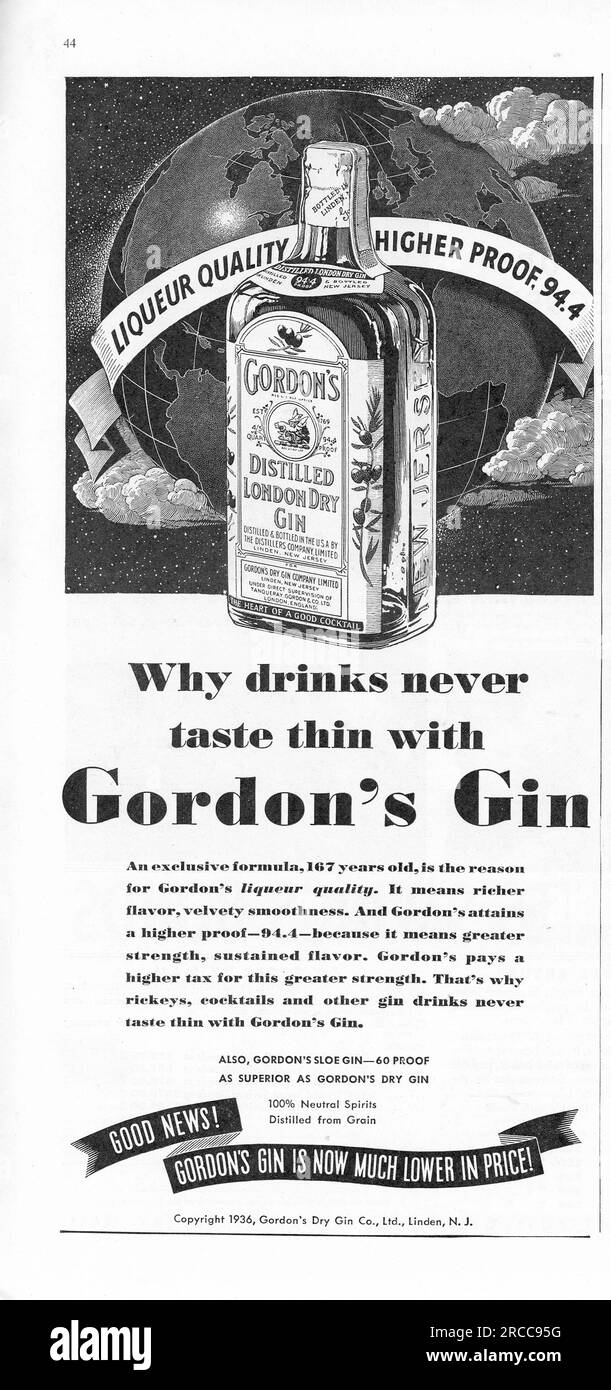 Vintage Time Magazine 24 agosto 1936 Issue Advert, USA Foto Stock