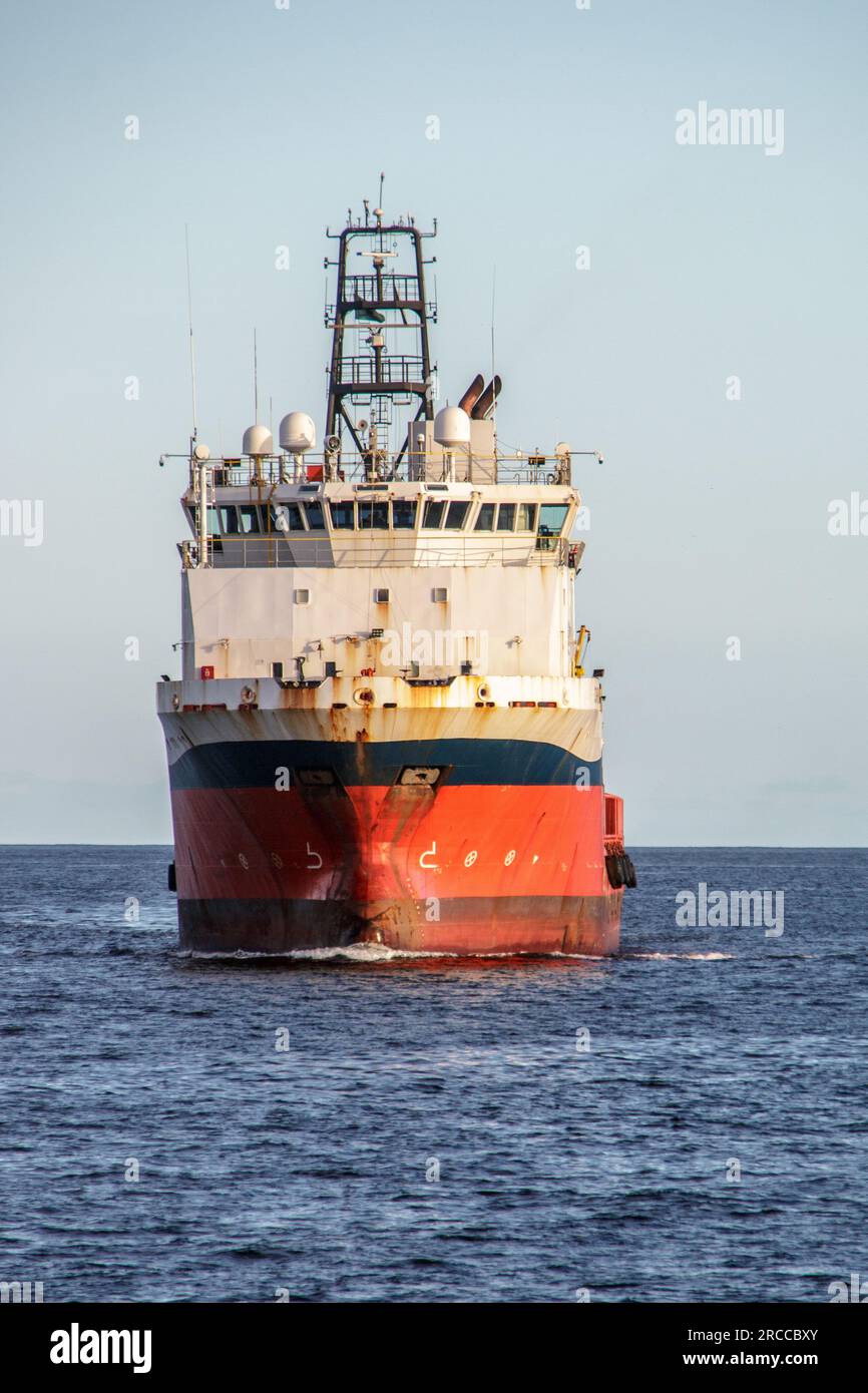 tugboat nella baia di Guanabara a Rio de Janeiro in Brasile. Foto Stock