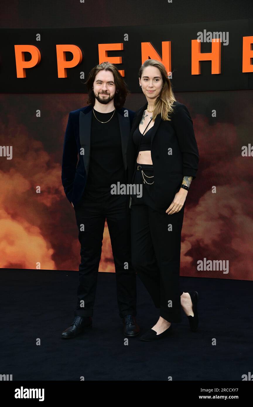 Londra, Regno Unito. 13 luglio 2023. Sean William McLoughlin (L) partecipa all'Oppenheimer - UK Premiere all'ODEON Luxe, Leicester Square, Londra, Regno Unito. Credito: Vedere li/Picture Capital/Alamy Live News Foto Stock