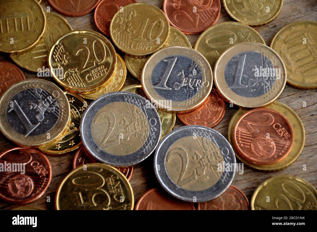 Copenaghen/Danimarca/14 luglio 2023/Euro Coins moneta a Kastrup capitale danese Copenaghen Danimarca. (Foto: Francis Joseph Dean/Dean Pictures) Foto Stock