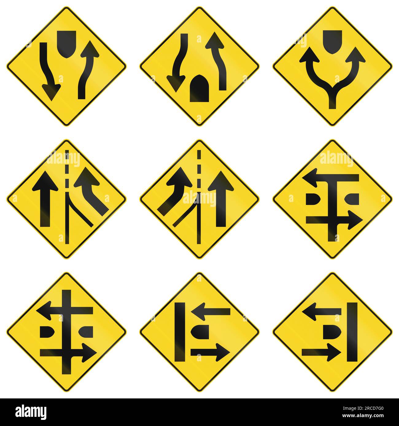 Central Reserve con Two Way Traffic in Canada. Foto Stock