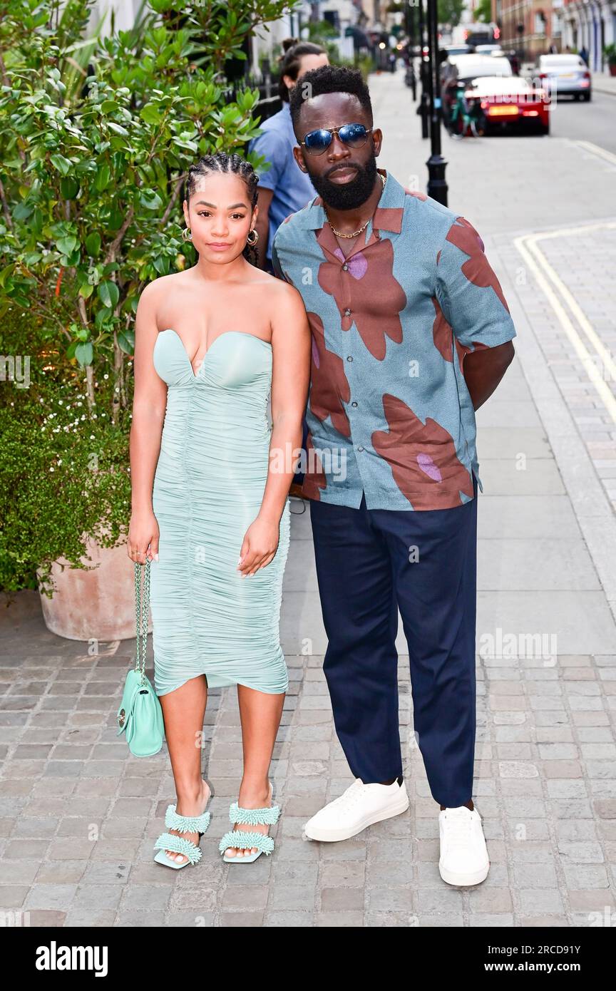 LONDRA, INGHILTERRA - 13 LUGLIO: Jimmy Akingbola partecipa al British Vogue x self-portrait Summer Party al Chiltern Firehouse il 13 luglio 2023 a Londra, Inghilterra. Credito: Vedere li/Picture Capital/Alamy Live News Foto Stock