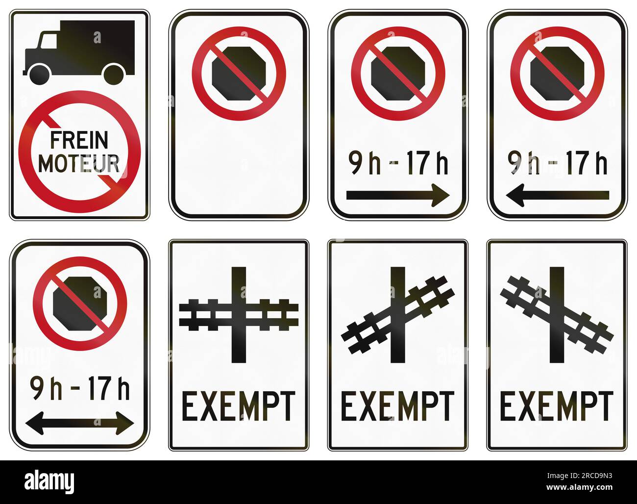 Gli autocarri non utilizzano il freno motore in Canada. Foto Stock