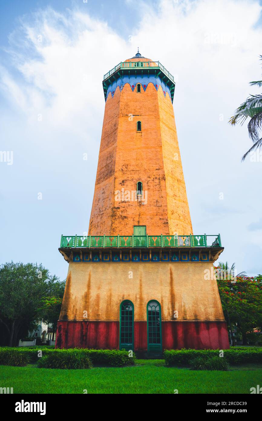 faro nella torre di campagna Coral gables Florida Foto Stock