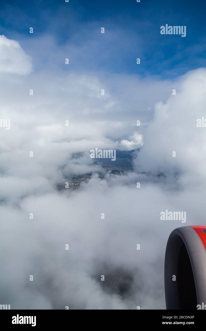 Viste aeree, scene da un aereo di linea Foto Stock