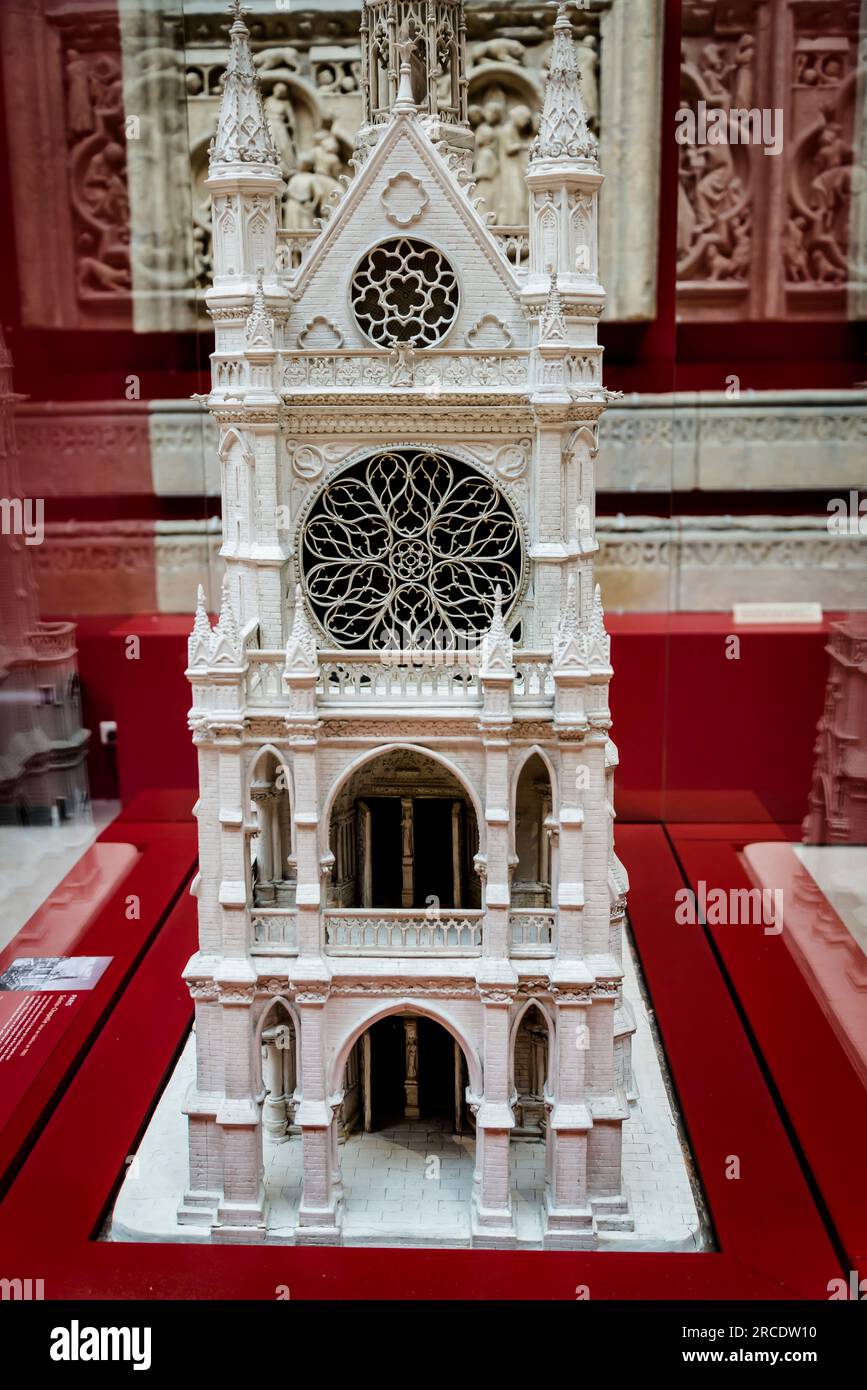 Modello di Sainte Chapelle, la Cité de l'Architecture et du patrimoine (architettura e Patrimonio della città), un museo di architettura e scultura monumentale Foto Stock