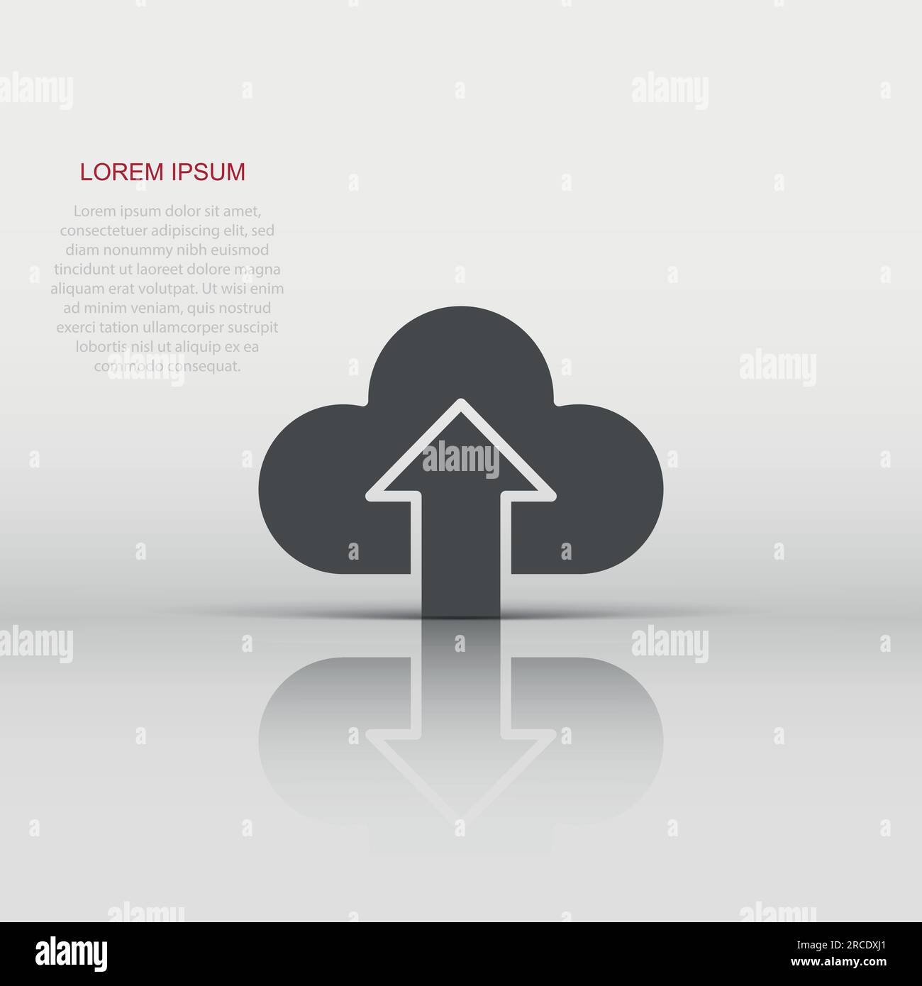 Icona del servizio digitale in stile piatto. Illustrazione vettoriale del cloud di rete su sfondo bianco isolato. Concetto aziendale di tecnologia informatica. Illustrazione Vettoriale