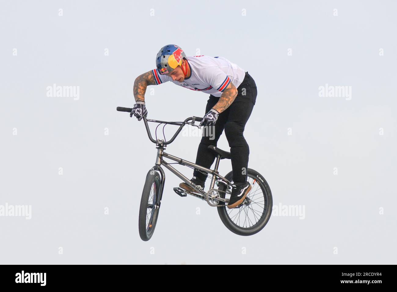 Kieran Reilly (Gran Bretagna, medaglia d'argento). BMX Freestyle uomini. Campionato europeo di Monaco 2022 Foto Stock