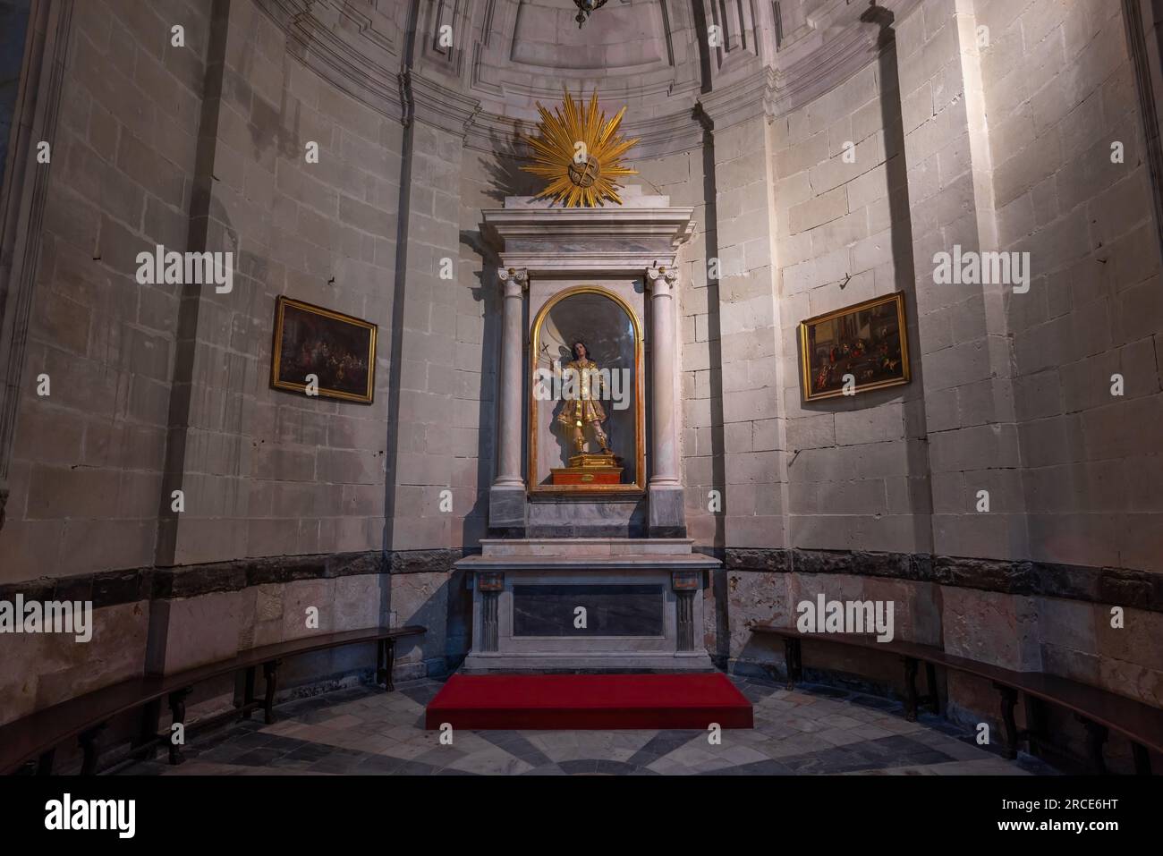 Cappella di San Germain (San German) nella Cattedrale di Cadice - Cadice, Andalusia, Spagna Foto Stock