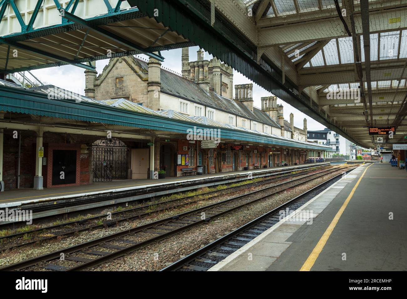 Stazione ferroviaria di Shrewsbury, Shropshire, Regno Unito Foto Stock