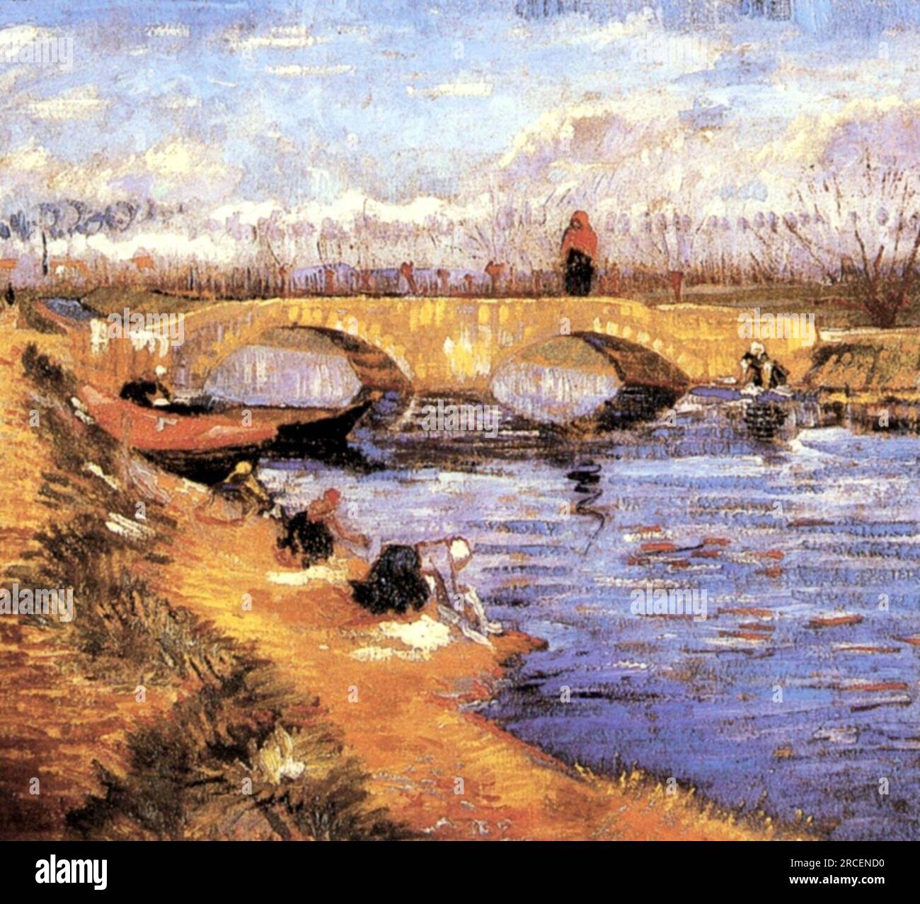 Il ponte Gleize sul canale Vigneyret 1888; Arles, Bouches-du-Rhône, Francia di Vincent van Gogh Foto Stock