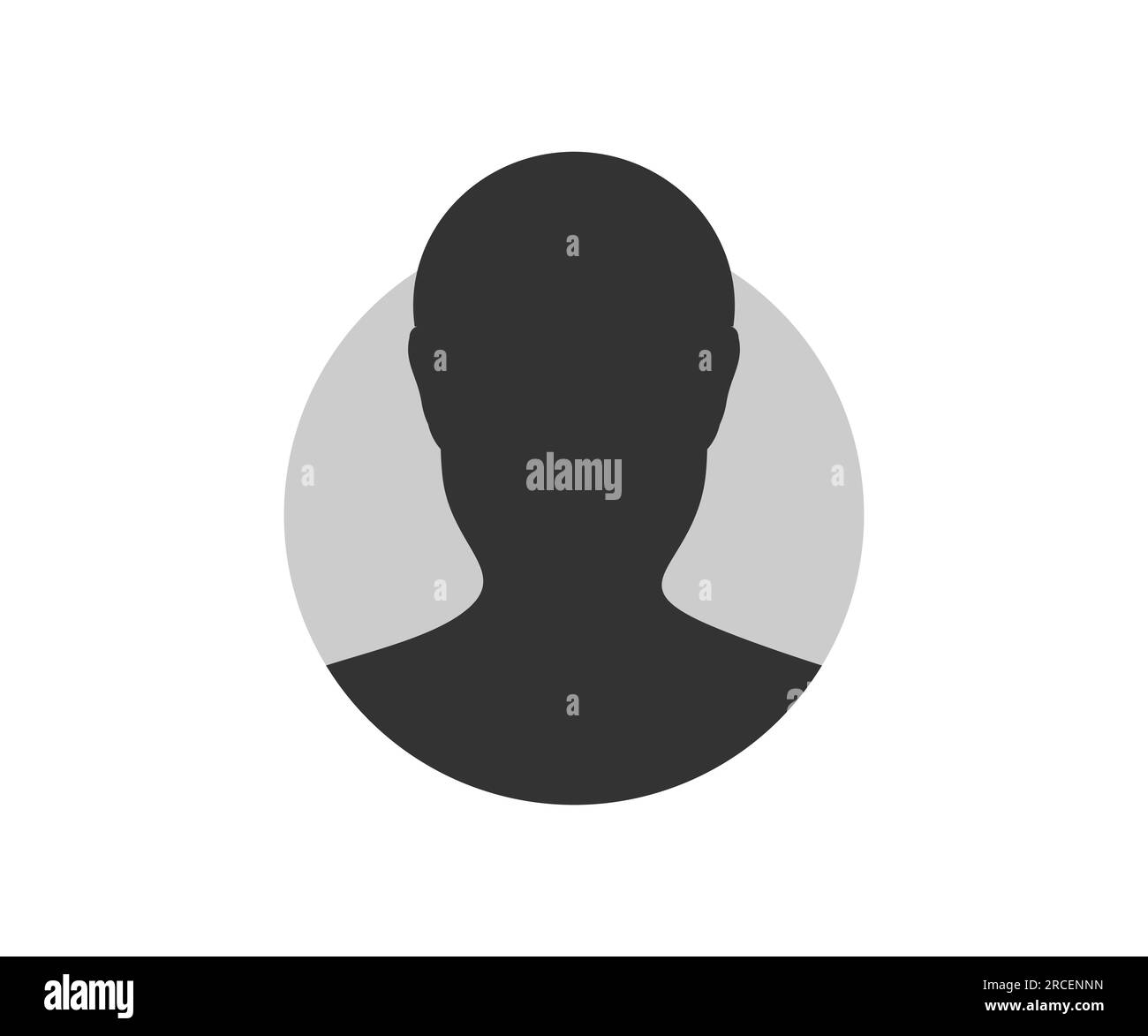 Immagine profilo avatar. Icona profilo utente. Uomini d'affari. Membro utente, icona persone in stile piatto. Pulsante cerchio con sagoma foto avatar. Illustrazione Vettoriale