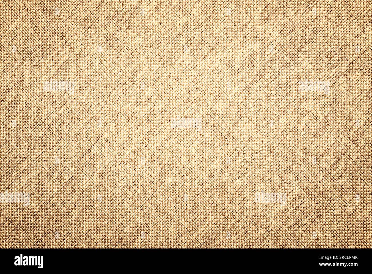 texture marrone chiaro, fondo in tessuto di lino naturale Foto Stock
