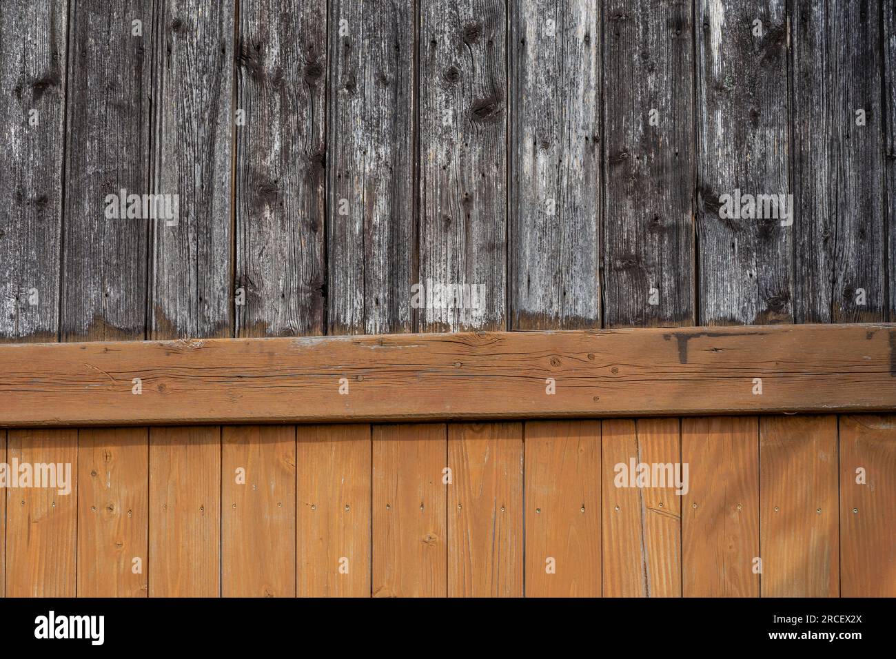 Modello in legno vecchio e nuovo Foto Stock