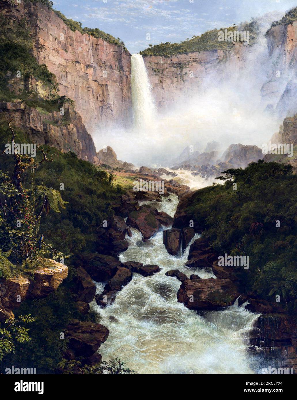 La caduta di Tequendama, vicino a Bogotá, nuova Granada, di Frederic Edwin Church (1826-1900), olio su tela, 1854 Foto Stock