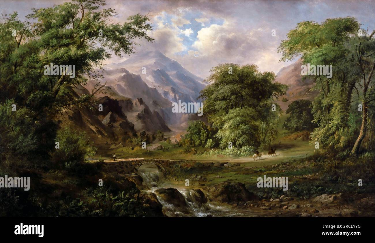 Passa a Leny dall'artista americano Robert Seldon Duncanson (1821-1872), olio su tela, 1867 Foto Stock