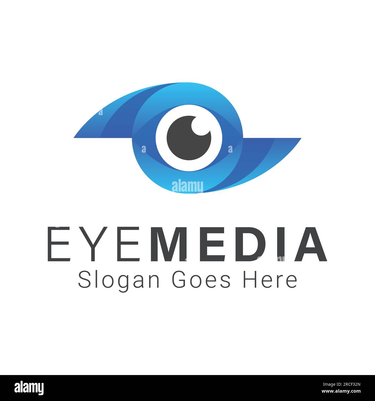 Logo Eye Media Logo Design Guarda il logo multimediale Illustrazione Vettoriale