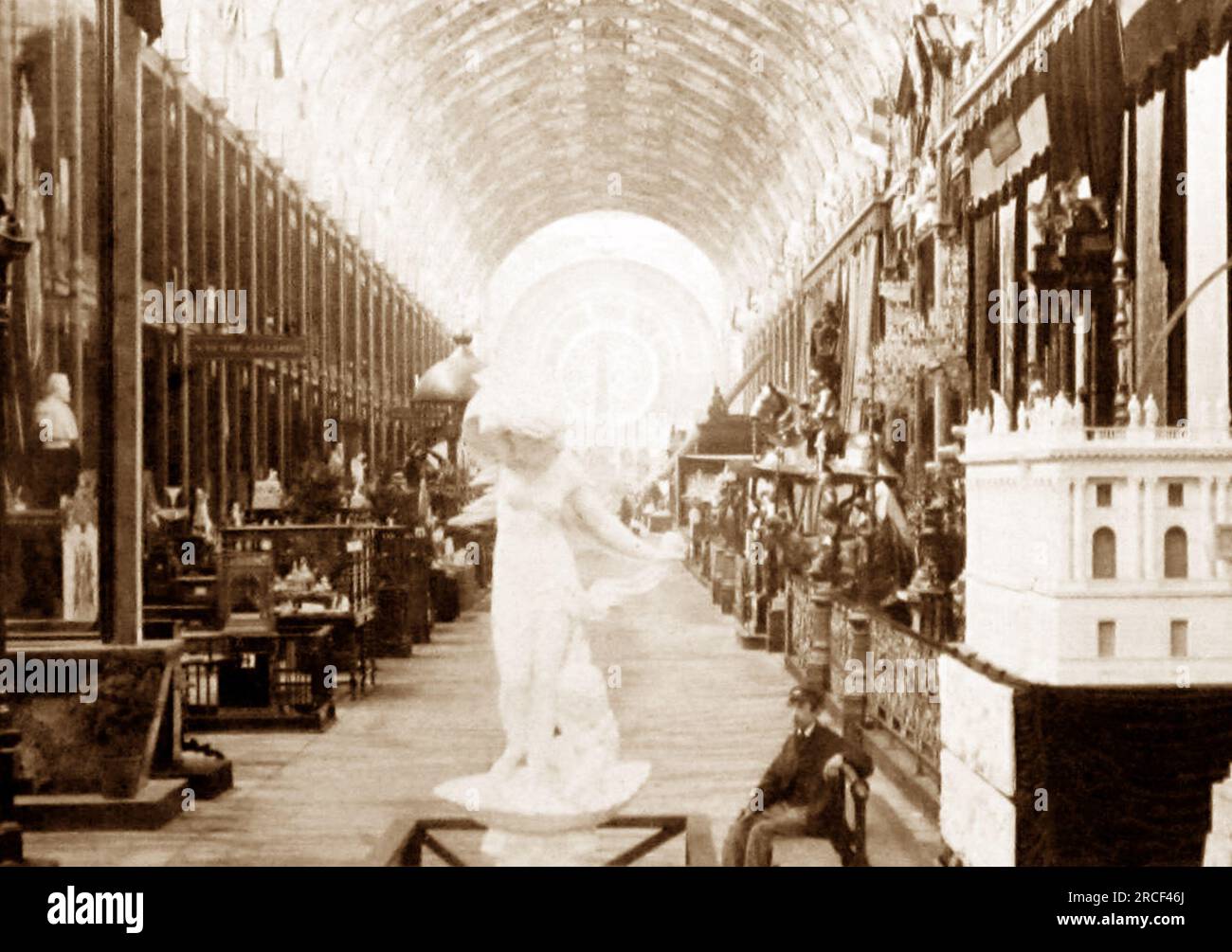 The nave, London International Exhibition, South Kensington, nel 1862 Foto Stock