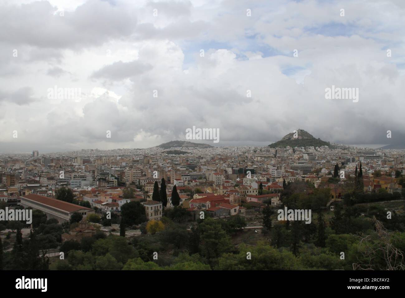 Vista dall'Acropoli, Grecia Foto Stock