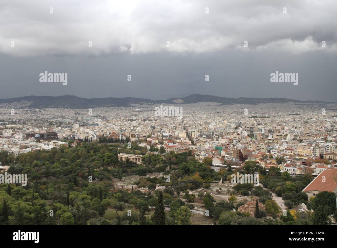 Vista dall'Acropoli, Grecia Foto Stock