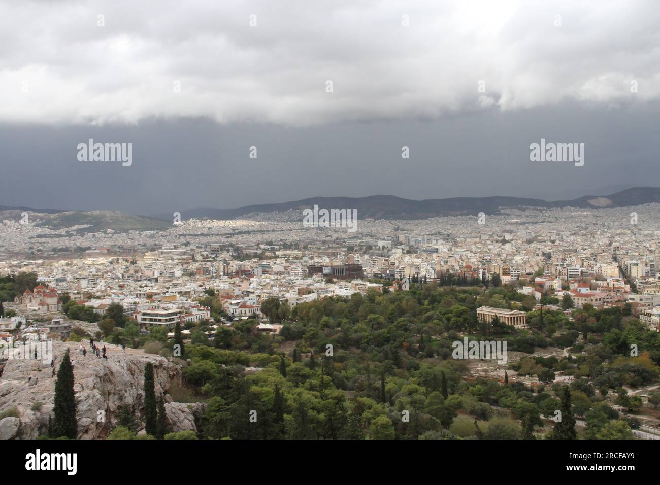 Vista dall'Acropoli, Grecia Foto Stock